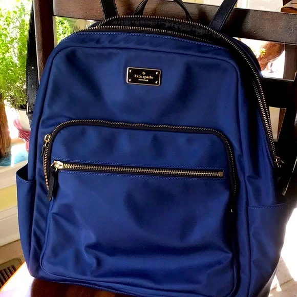 kate spade | Bags | Kate Spade Royal Blue Full Size Backpack  display picture 2